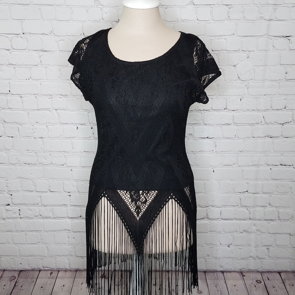 Michaela Lace Fringe Tunic